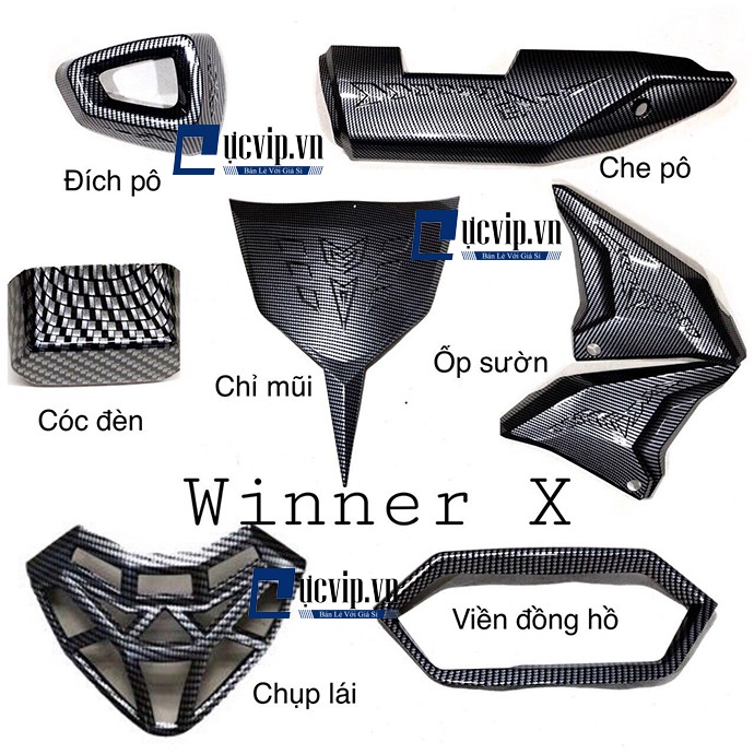 Winner X - Combo 7 món Carbon Xe Winner X