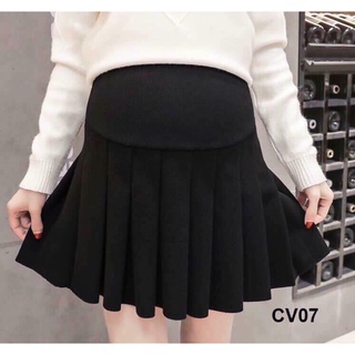 Chân váy bầu xếp ly