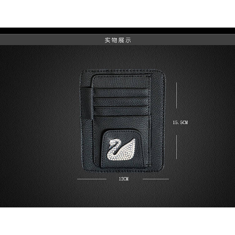 Túi đựng thẻ tài liệu/ Hộp khăn giấy gắn tấm che nắng ô tô p8z0