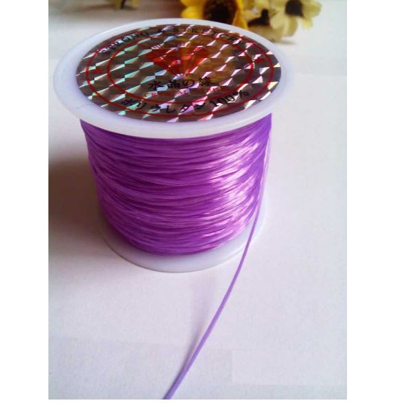 Cuộn lớn 60m Dây cước thun lụa xỏ vòng hạt