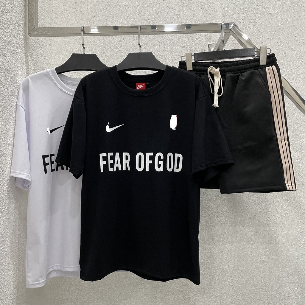 Áo tee Fear of God FOG x NBA Warm Up Tee Black áo thun nam nữ FOG NBA kunshopunisex