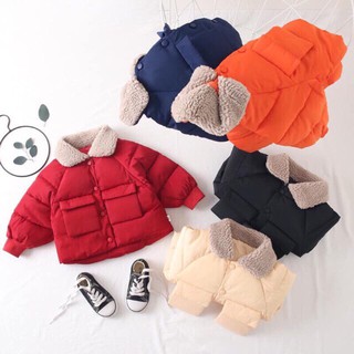 Áo khoác phao cổ lông siêu đẹp cho bé trai, bé gái 10-25kg