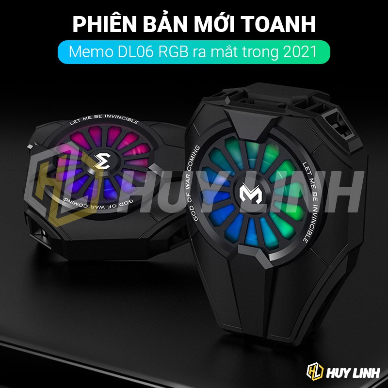 [Mã ELHA22 giảm 5% đơn 300K] Sò lạnh quạt tản cho điện thoại Memo DL06 Led RGB tốc độ quạt 7000RPM