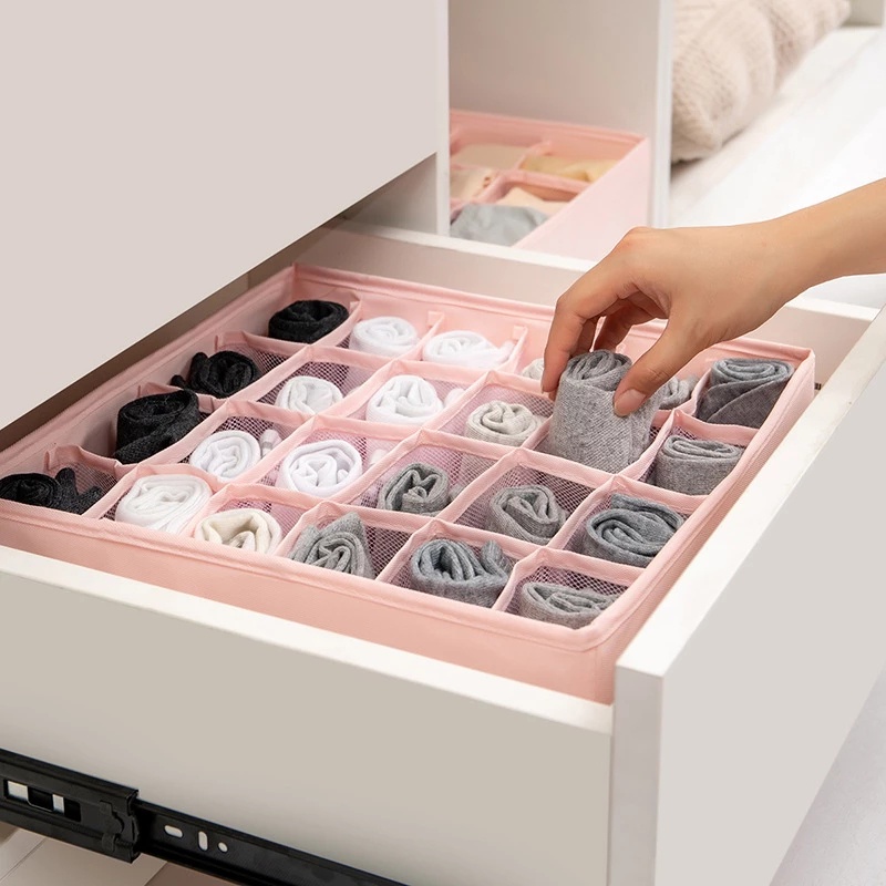 Hộp Đựng Vớ / Đồ Lót 8 / 24 Ngăn Có Thể Gấp Gọn Tiện Dụng