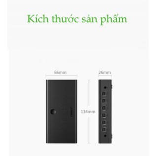 Bộ KVM Đồng Bộ 1 bộ chuột, bàn phím điều khiển đồng bộ 8 máy tính cao cấp Ugreen 60102 Chính Hãng