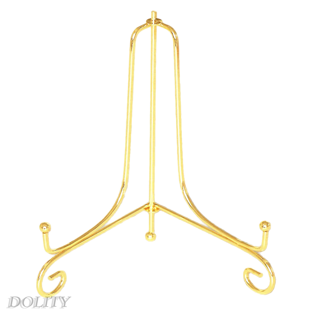 Giá Đỡ Trưng Bày Đĩa Bằng Sắt Màu Vàng 12inch