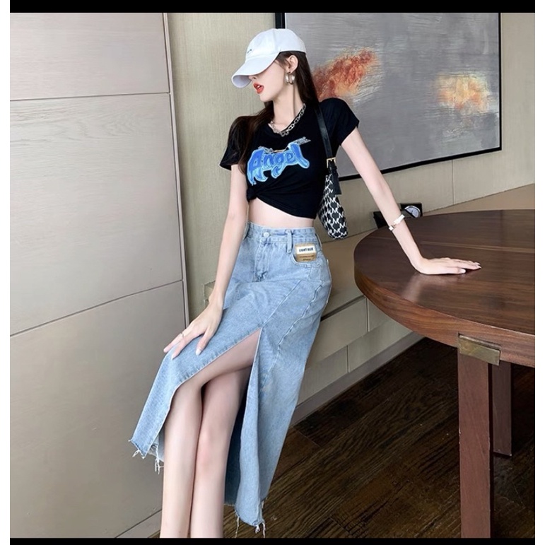 Chân váy bò dáng dài siêu xinh đẹp . Hàng si tuyển mới 90% nhập từ Hồng Kông, Quảng châu, Hàn Quốc.