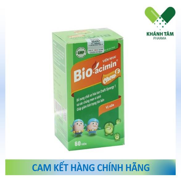 Viên nhai Bio-Acimin Chew F vị sữa - Bổ sung chất xơ, hết táo bón - Bioacimin _Khánh Tâm