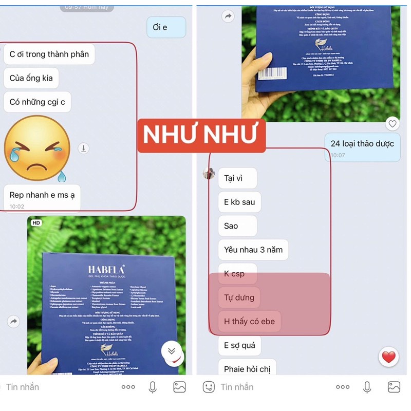 [ 1 hộp 10 đũa ]Đũa Thần Habela Gel Vệ Sinh Phụ Nữ Làm Sạch Se Khít Làm Hồng Vùng Kín