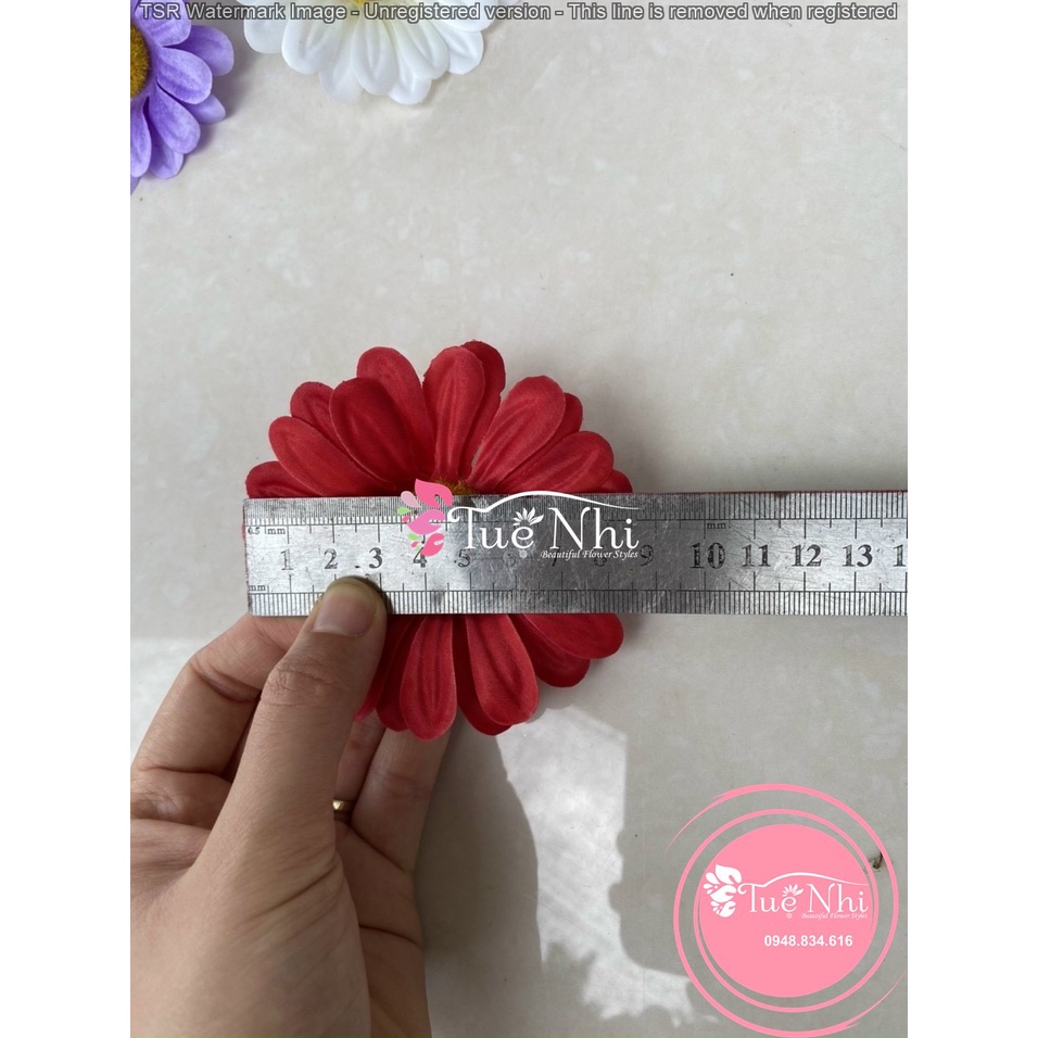 Combo 10 Đầu Bông Hoa Cúc May Cao Cấp - HOA GIẢ, HOA LỤA.