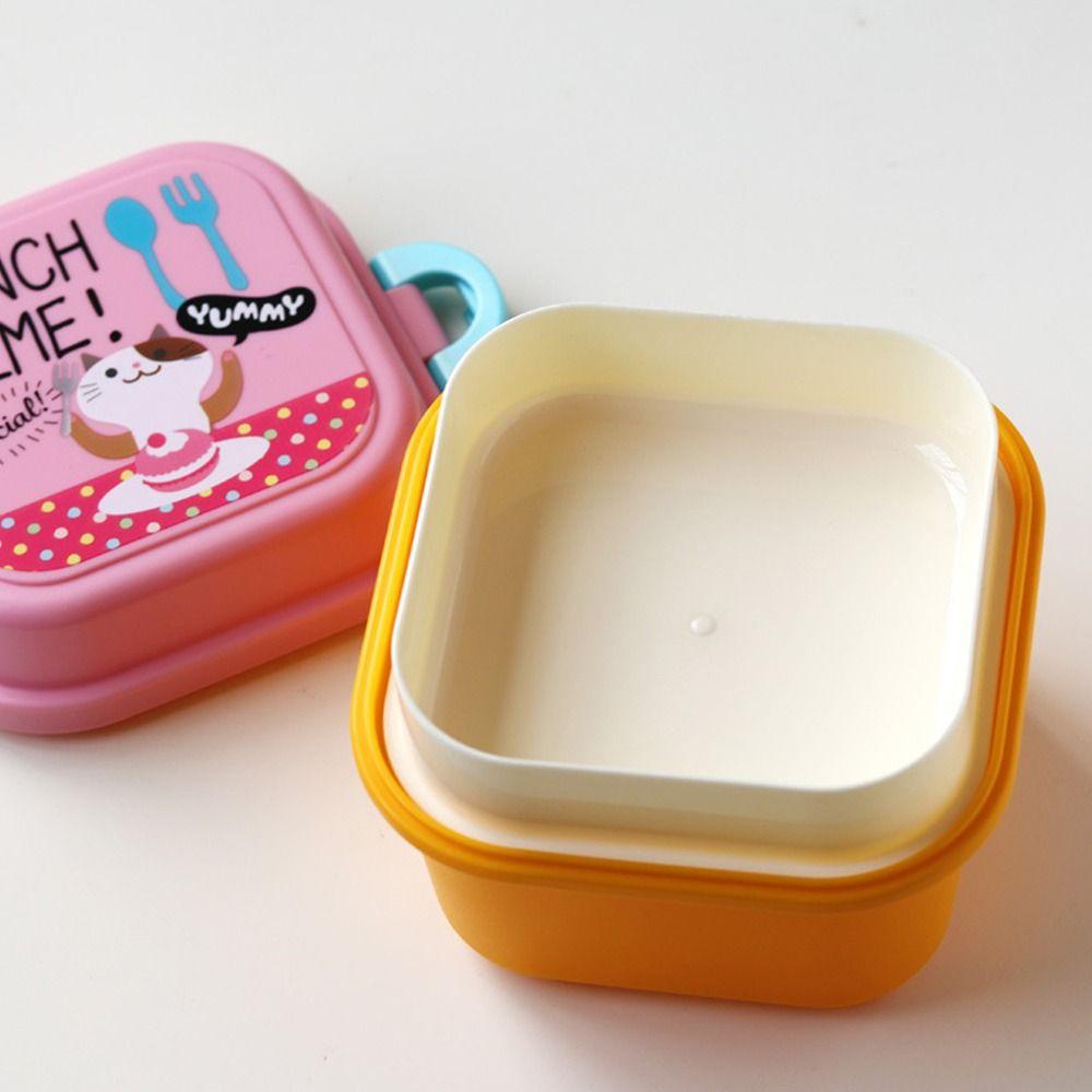 KUNHEV Hộp Đựng Cơm Trưa Hai Tầng Bằng Nhựa Sử Dụng Được Trong Lò Vi Sóng