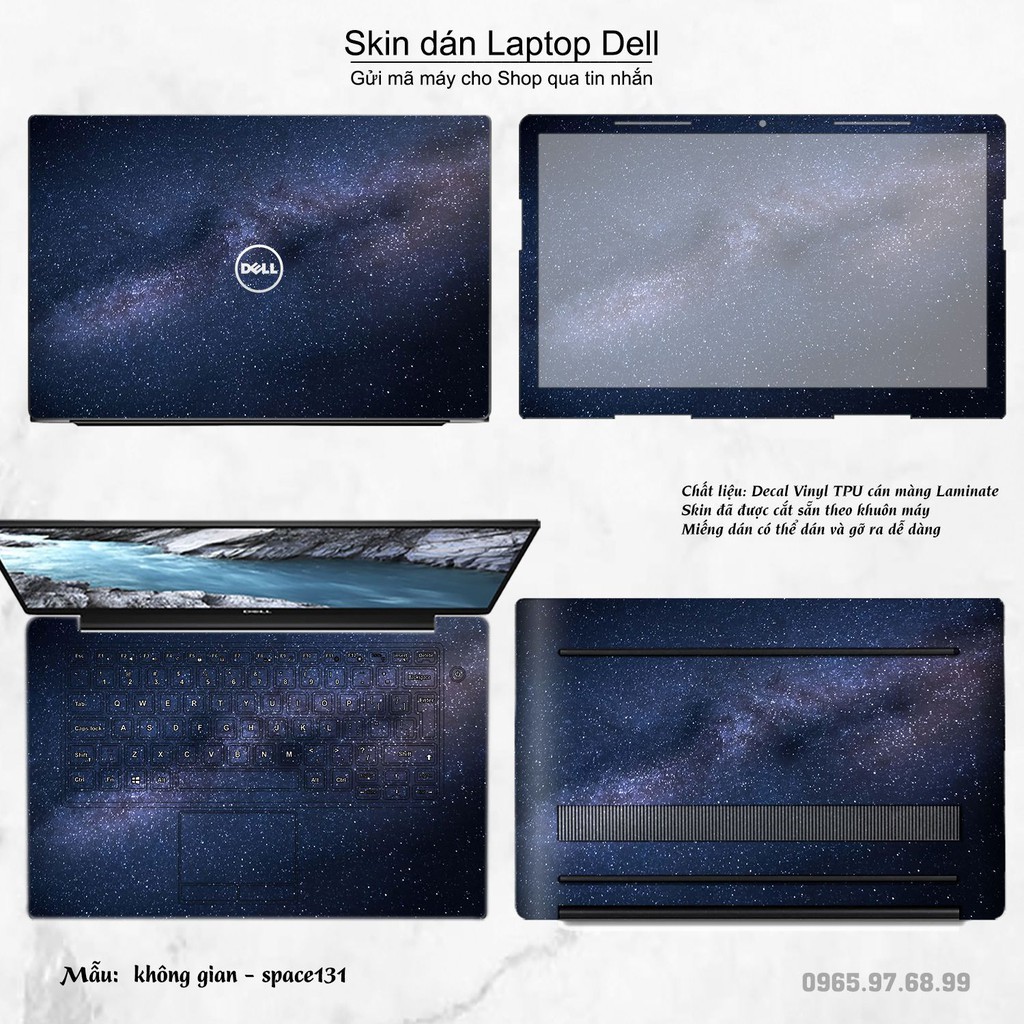 Skin dán Laptop Dell in hình không gian nhiều mẫu 22 (inbox mã máy cho Shop)