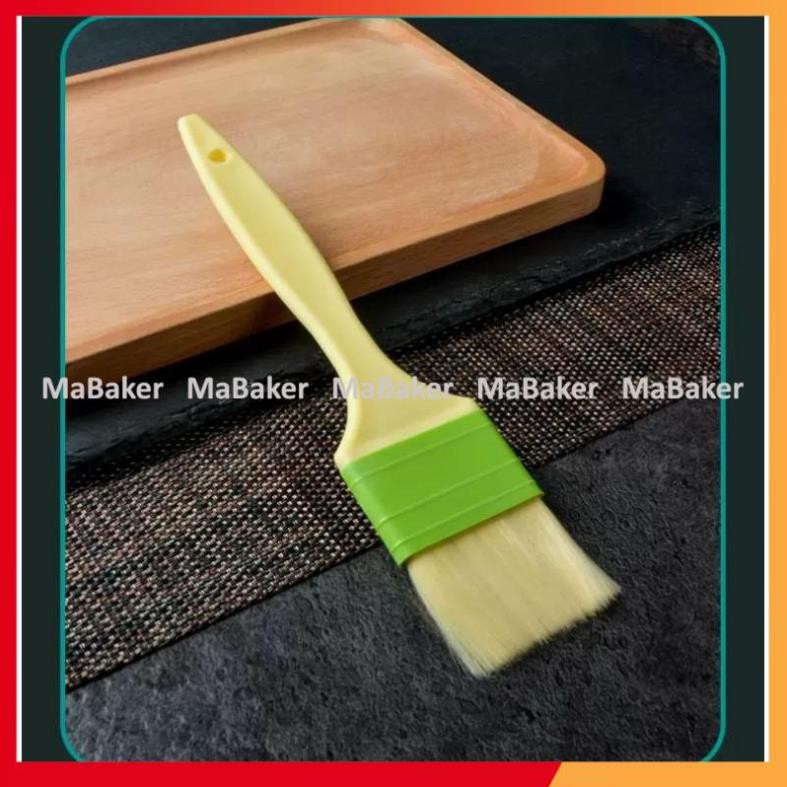 Chổi quét dầu lông mịn, loại tốt, bền đẹp cán dài, size 5,5cm và 3cm, dài 23cm. - MaBaker