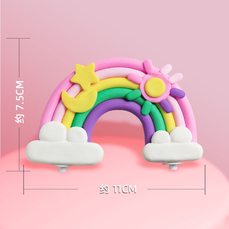 đồ trang trí bánh  [FREESHIP]  cầu vồng silicon siêu to khổng lồ