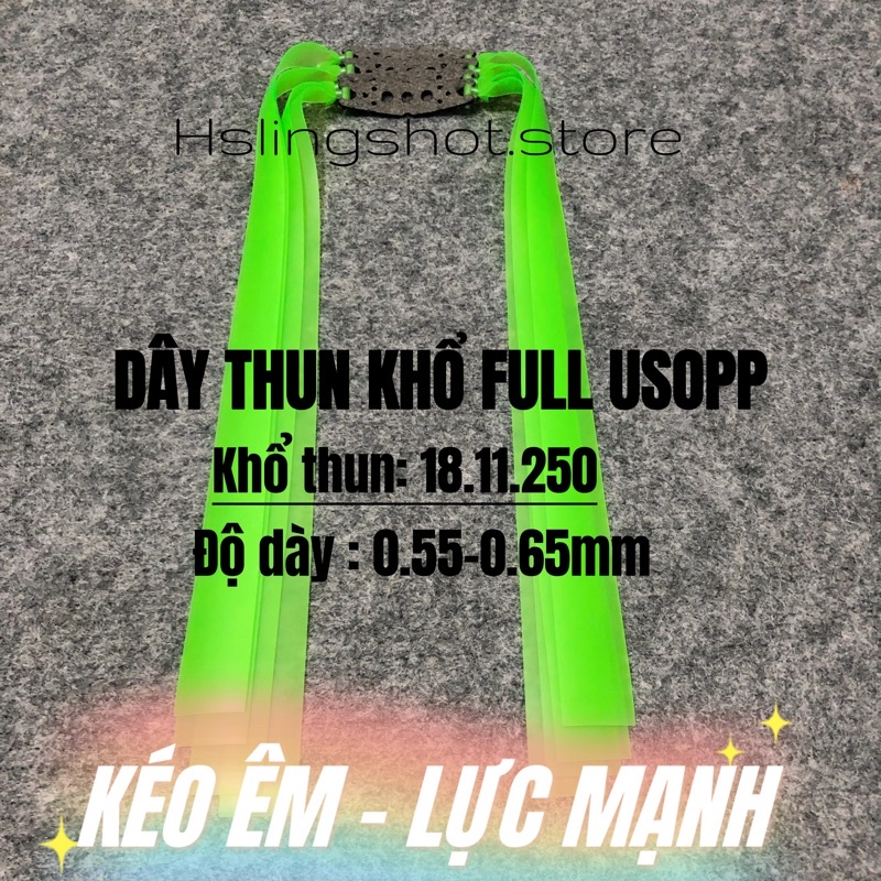 Dây thun ná cao su USOPP buộc sẵn khổ thun kéo full độ dày 055 065mm