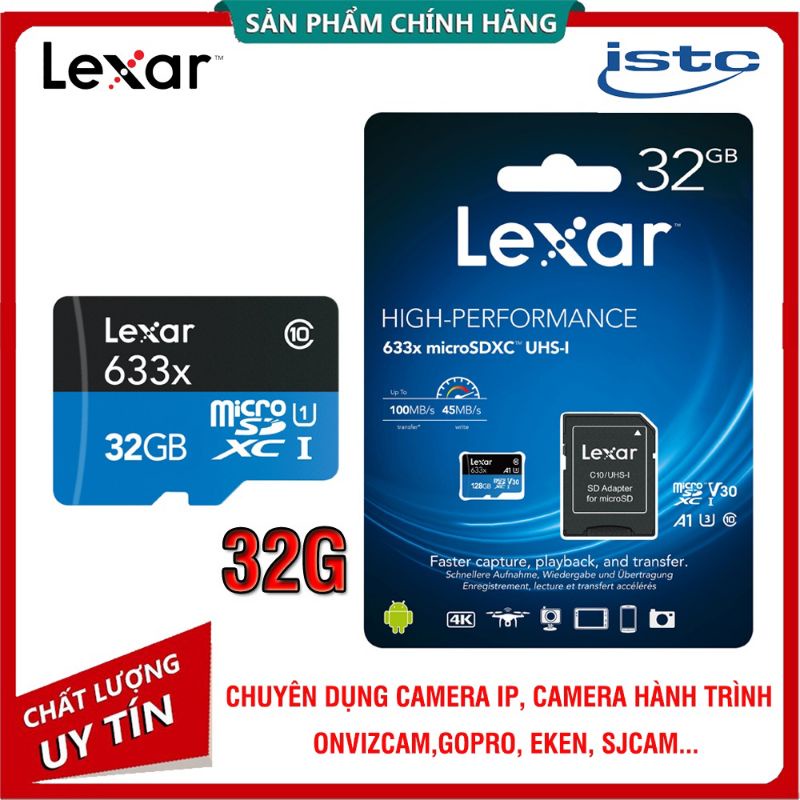 THẺ NHỚ LEXAR 32G,64G CHÍNH HÃNG