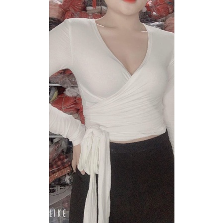 Áo Len tăm Thắt nơ