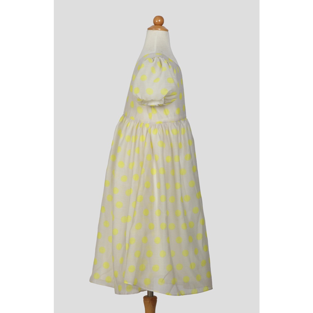 [𝗖𝗟𝗘𝗔𝗥𝗔𝗡𝗖𝗘 80] Đầm Xoè Tay Bồng Công Chúa E.studio Chấm Bi Vàng Cho Bé Gái