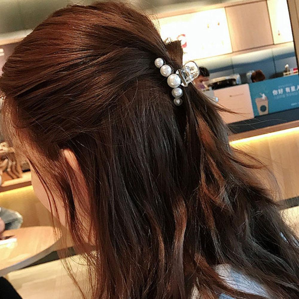 Kẹp Tóc Càng Cua Họa Tiết Hình Học Ngọt Ngào Thời Trang Hàn Quốc