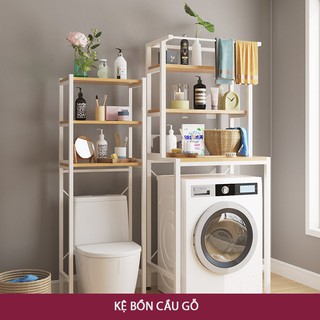 [BAO GIÁ TOÀN QUỐC ] KỆ BỒN CẦU GỖ , INOX 304 ĐA NĂNG KHÔNG KHOAN VÁ KHÔNG ĐỤC TƯỜNG