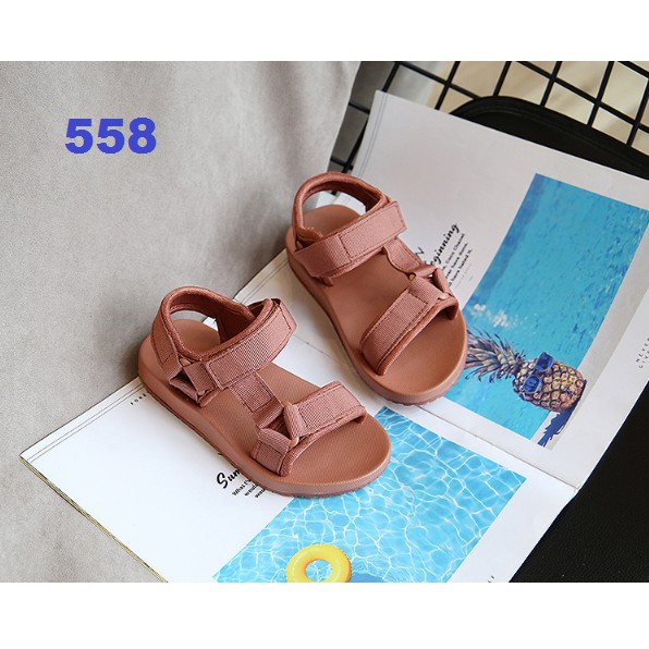 Giày Sandal quai dù  siêu mềm đế chống trơn trượt cho bé trai và gái