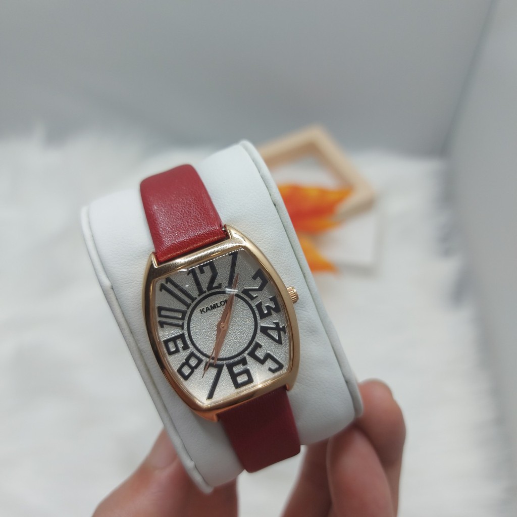 Đồng hồ nữ KAMLON K3031 dây da ( Đỏ )