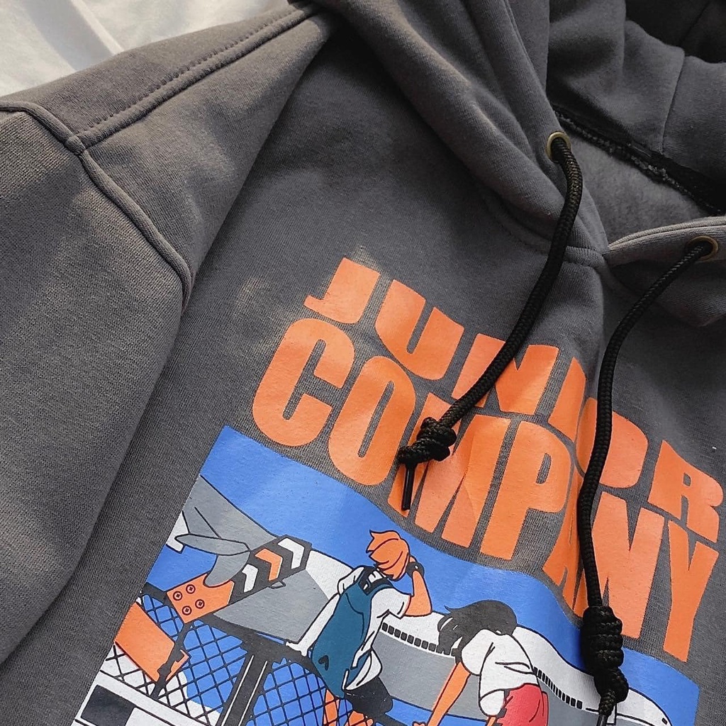 [ sẵn] Áo hodie tay dài màu xám đen chữ Company form rộng ( nam nữ mặc đều được) Tanazi Closet