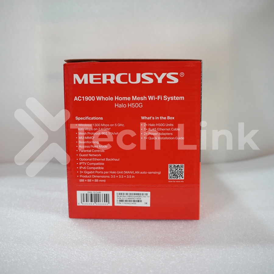 [Hỏa tốc] Hệ Thống Wi-Fi Mesh Mercusys Halo H50G Dành Cho Gia Đình AC1900