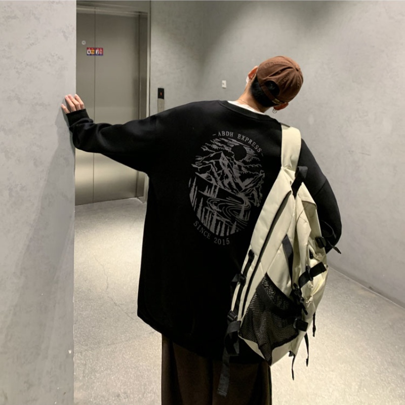 Áo Sweater Tay Dài Cổ Tròn Lót Nhung Dày Dặn Màu Trơn Thời Trang Mùa Đông Hàn Quốc Cho Nam Size M-3Xl