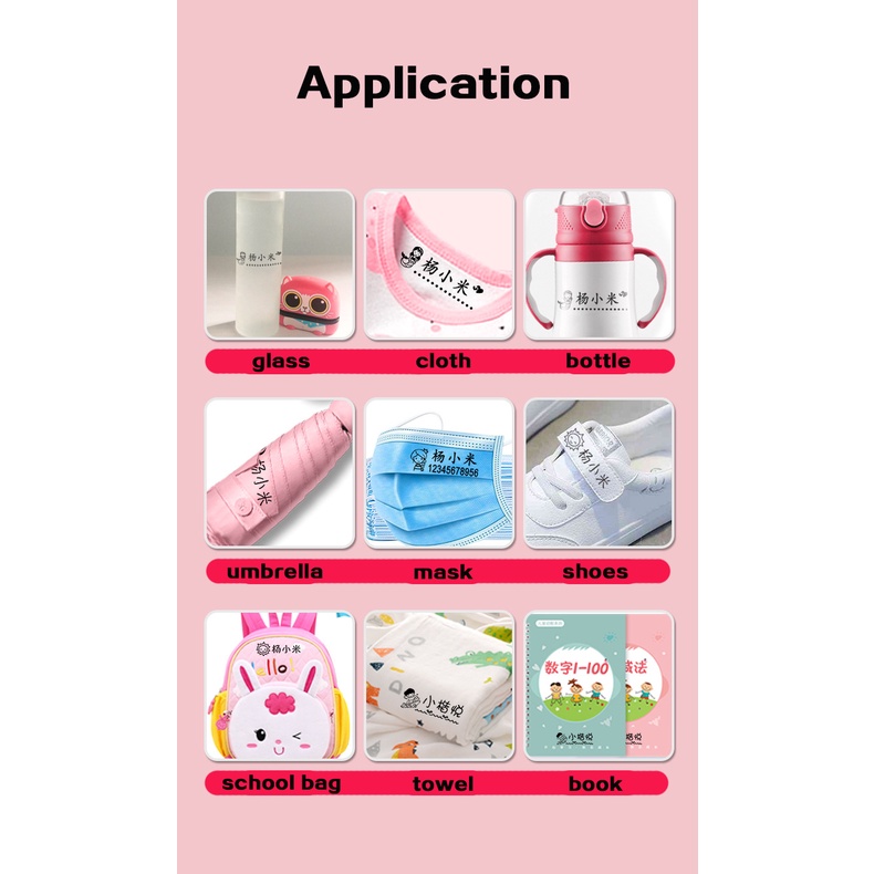 Khắc Con Dấu in Tên Bé Lên Quần áo Giấy Giặt Không Phai