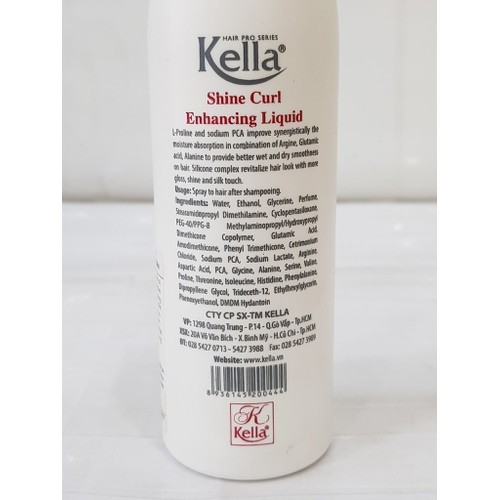 Xịt Dưỡng Tóc Kella A+ Dành Cho Tóc Xoăn 200ml