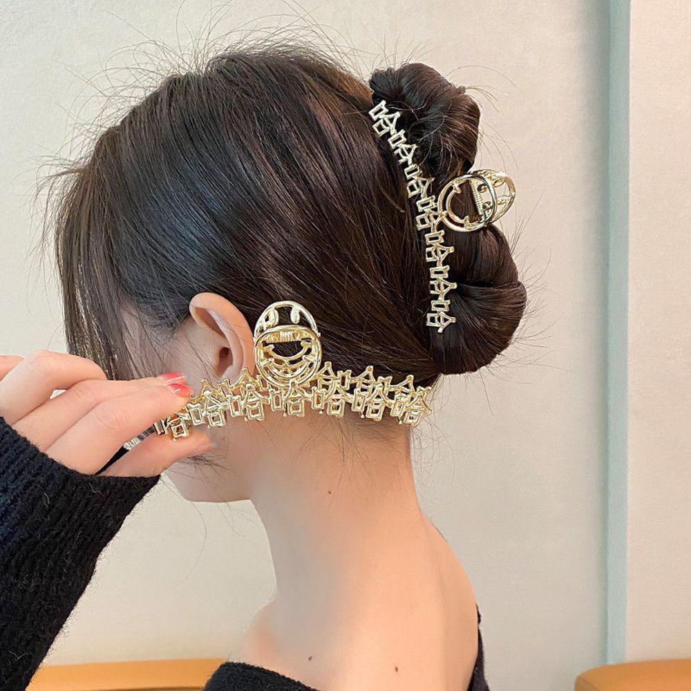 Kẹp Tóc Càng Cua Bằng Hợp Kim Thiết Kế Hình Học Phong Cách Vintage Cho Nữ