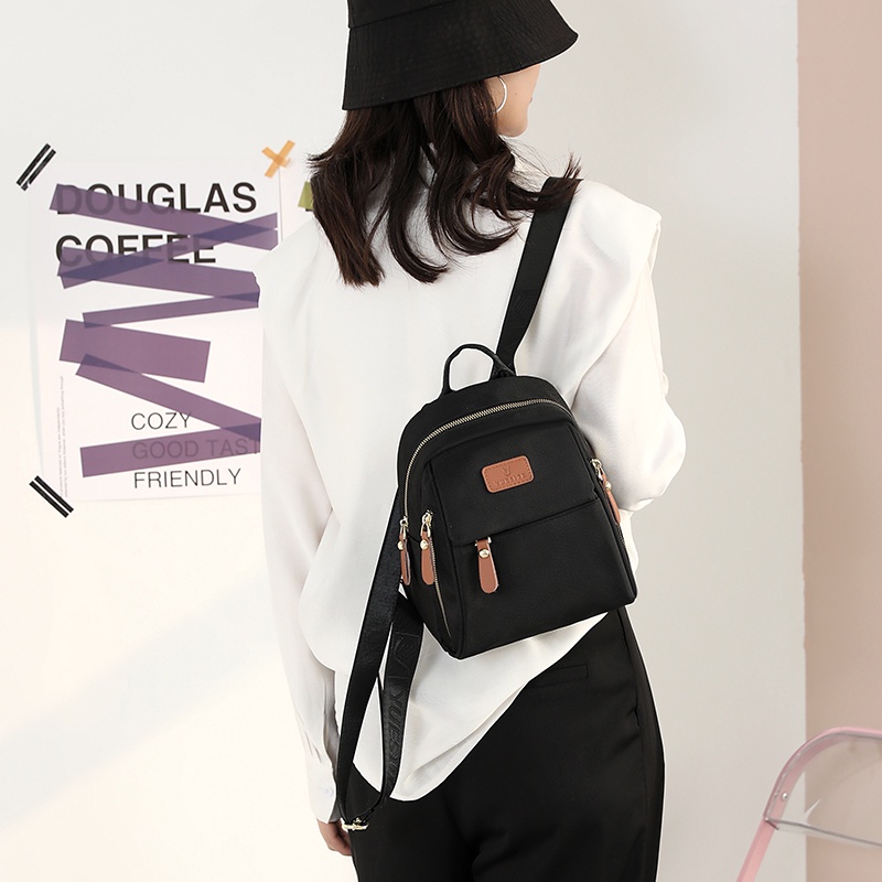 Ba Lô Vải Nylon Siêu Nhẹ Sức Chứa Lớn Thời Trang Cho Nữ Đi Học/Du Lịch