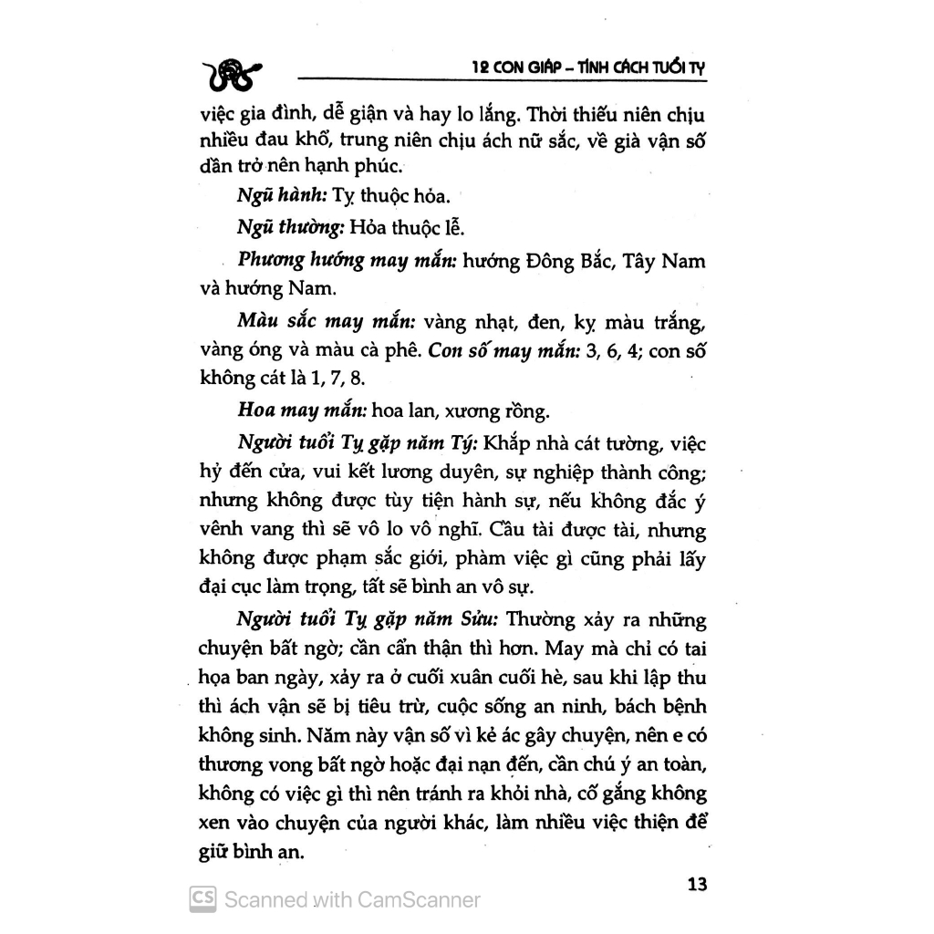 Sách - Tìm Hiểu Tính Cách Con Người Qua Năm Sinh - Tuổi Tỵ