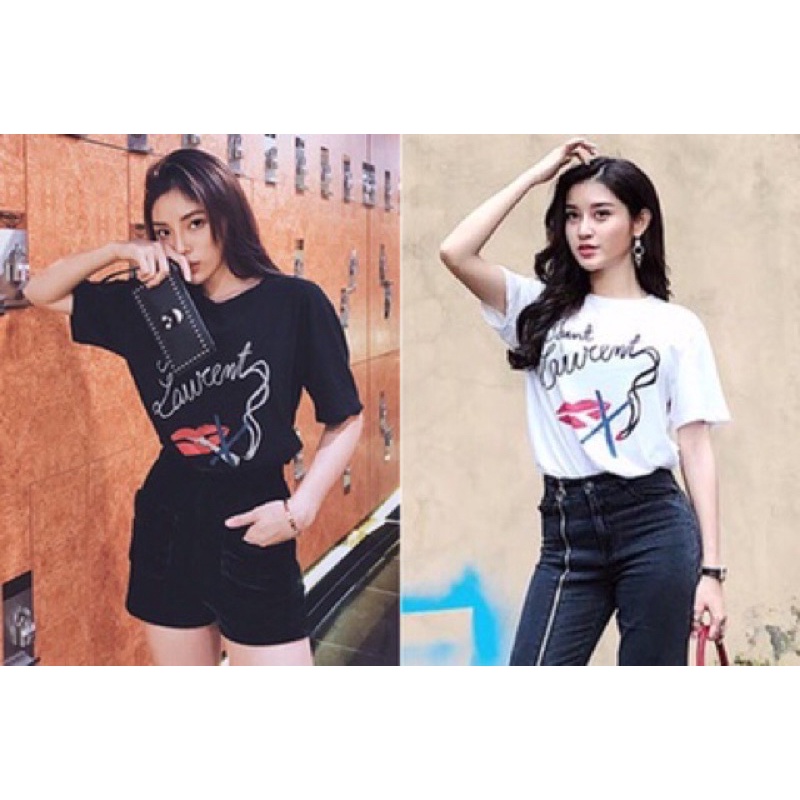 Áo thun sain  lau ren nosmoking màu đen