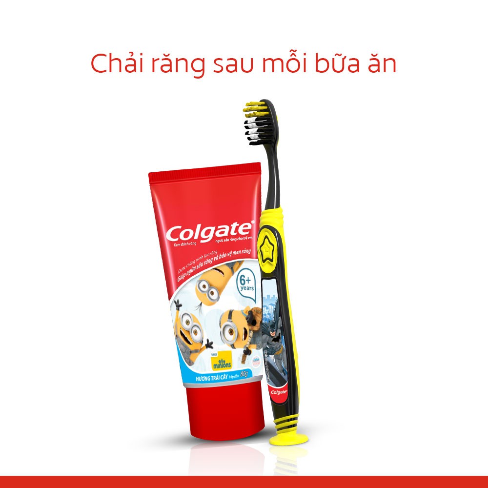 [Mã FMCGCO5 giảm 8% đơn 250K] Bộ 2 Kem đánh răng Colgate 40g và Bàn chải Colgate Batman cho trẻ em