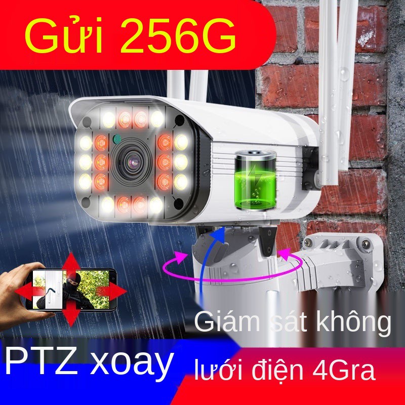 Màn hình HD nhìn ban đêm Camera giám sát không thấm nước ngoài trời Điện thoại di động kết nối dây có Internet