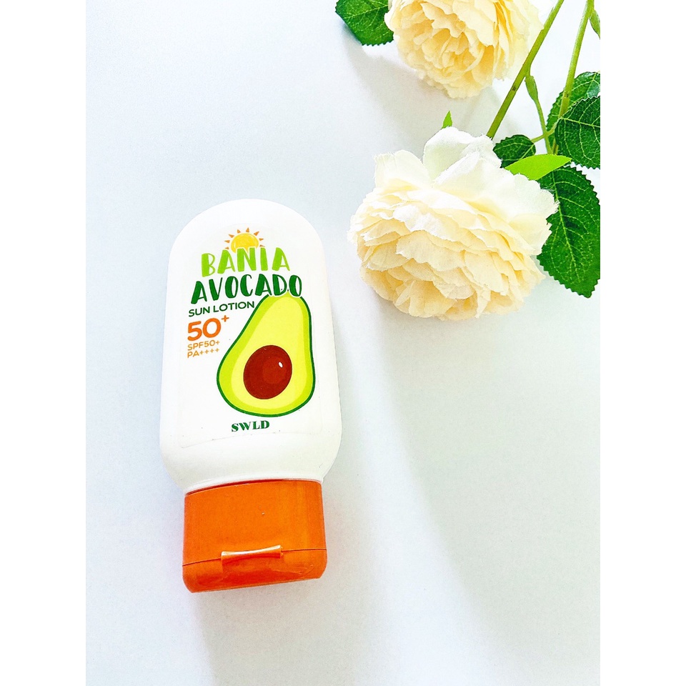 Lotion chống nắng cho body chiết xuất bơ Swld Bania Avocado Sun Lotion Spf50+ Pa++++ 100ml