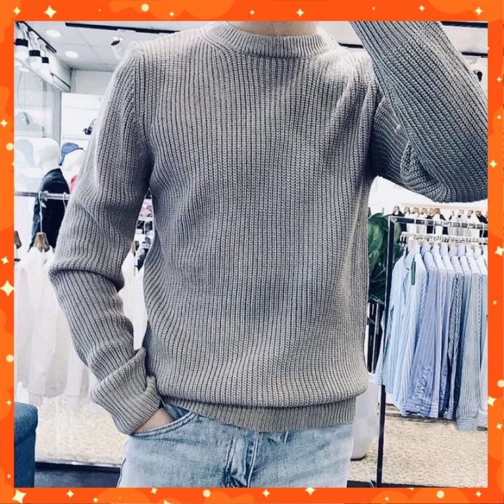 Áo Len Nam Cổ Tròn Phong Cách Hàn Quốc