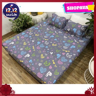 Ga giường,Drap ga trải giường,ga bo chun bọc đệm,mẫu tim nhiều màu
