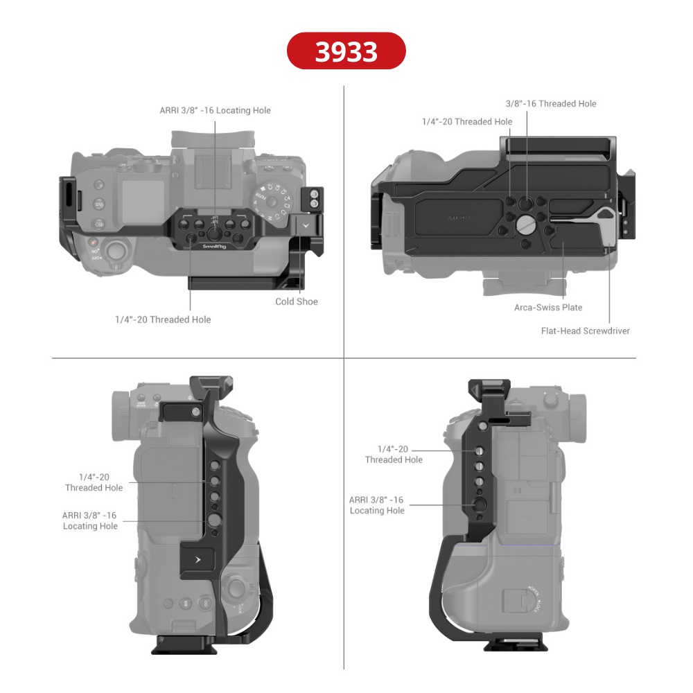 SmallRig Cage 3933 / Cage 3934 / L Bracket 3928 - Khung Đa Chức Năng Dành Cho UJIFILM X-H2/X-H2S