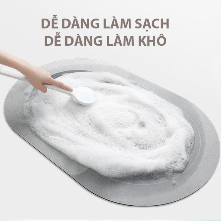 Thảm Lau Chân, Siêu Hút Nước Sau 3 Phút - Thảm Chùi Chân Living Simple Đa Năng - Chất Liệu Chống Trơn Trượt