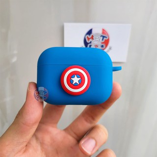 Ốp silicon case Khiên Captain America cho tai nghe Air.(Pods) Pro