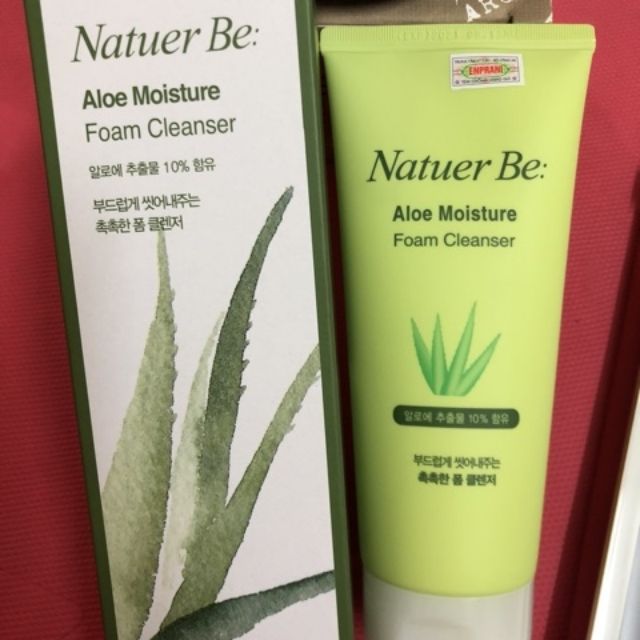 Sữa rửa mặt lô hội Natuer Be Aloe Moisture Foam Cleansing 180ml