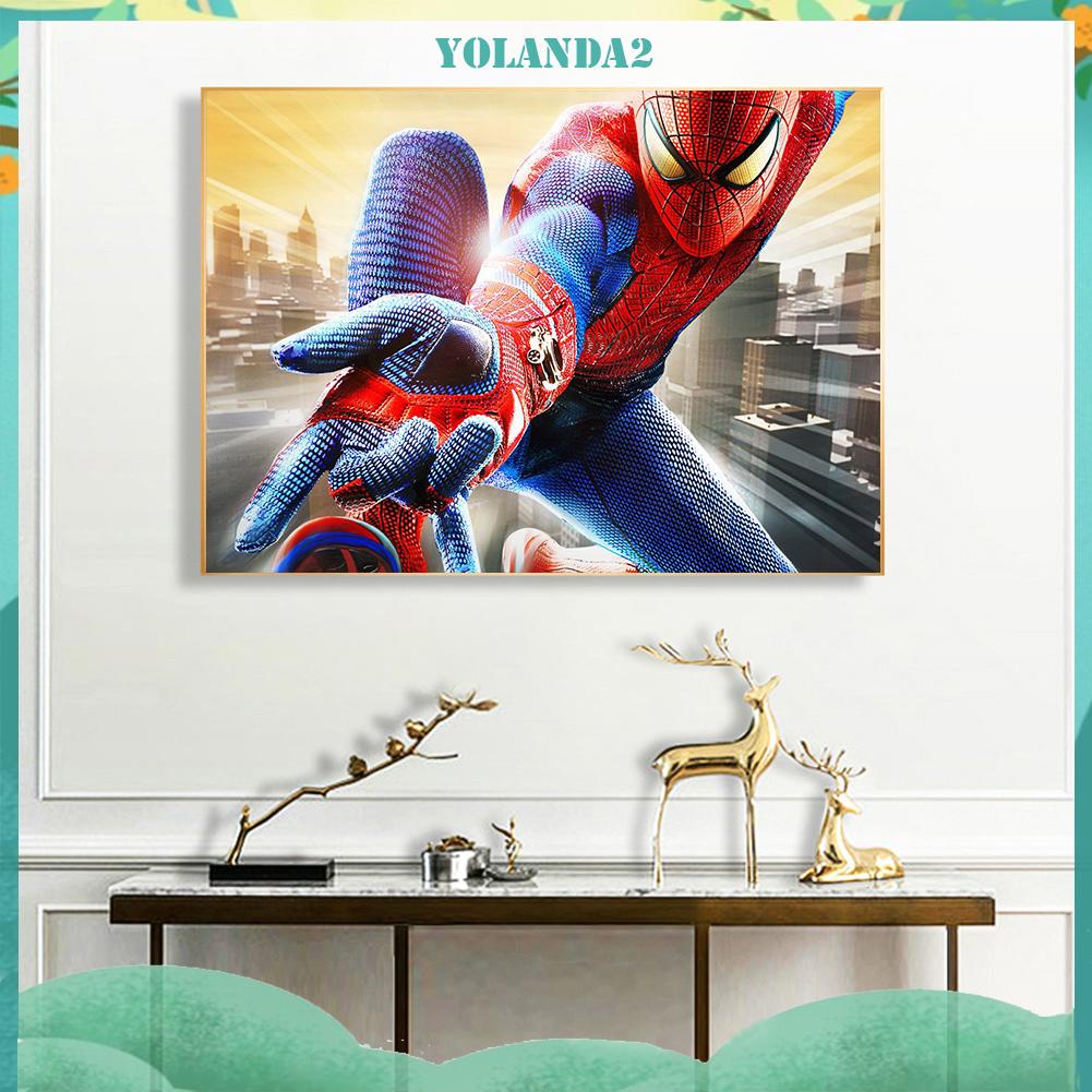 Tranh Đính Đá Kim Cương Toàn Bộ 5D DIY Hình Vẽ Siêu Nhân