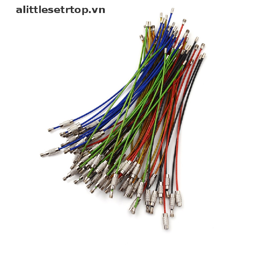 Set 10 Móc Khóa Dây Cáp Máy Bay Bằng Thép Không Gỉ