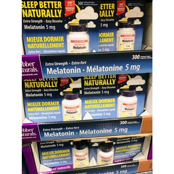 Viên ngậm giúp Ngủ Ngon Giấc Melatonin 5mg của Webber Natural 60 và 300 Viên