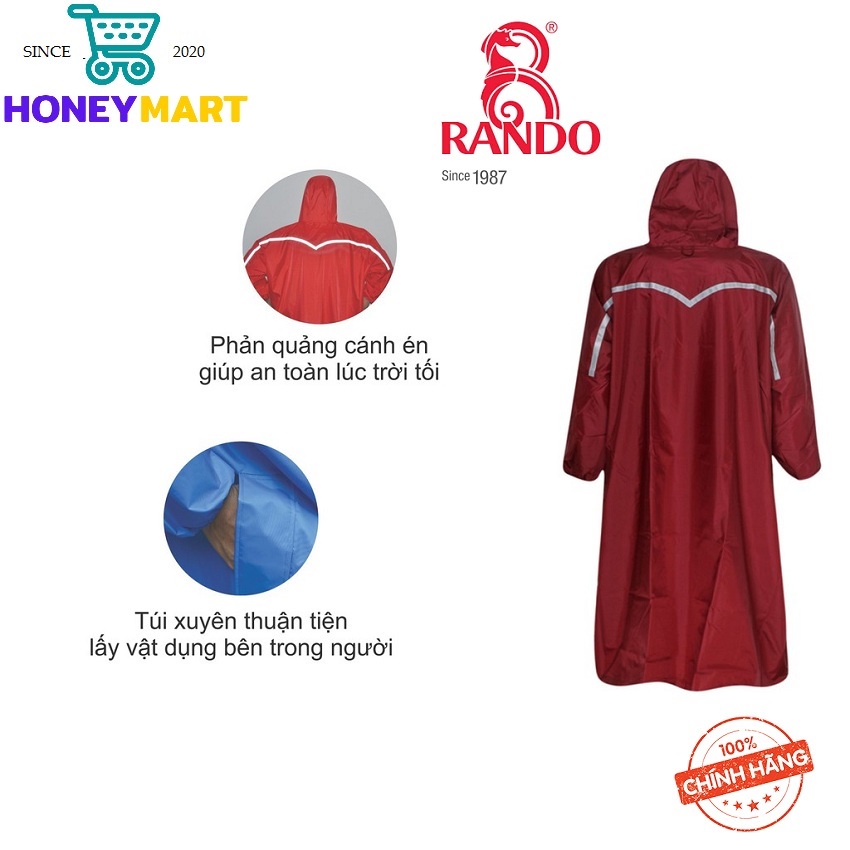 Áo mưa Rando Poncho Bisur “Bảo vệ toàn diện” APNS-23 che chở cho người thân yêu của bạn HONEYMART