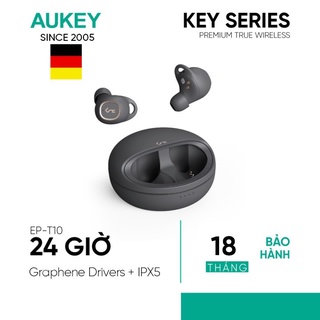 Tai Nghe True Wireless AUKEY EP-T10, BT 5.0, Xoay 360 Độ, Chống Nước IPX5, Pin Tới 24H