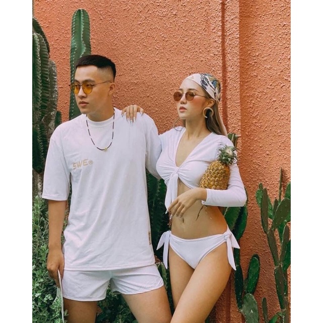 [BIKINI TAY DÀI 2022] Bikini Đồ bơi nữ 2 mảnh ÁO TAY DÀI mix quần chip nơ to sexy nhiều màu